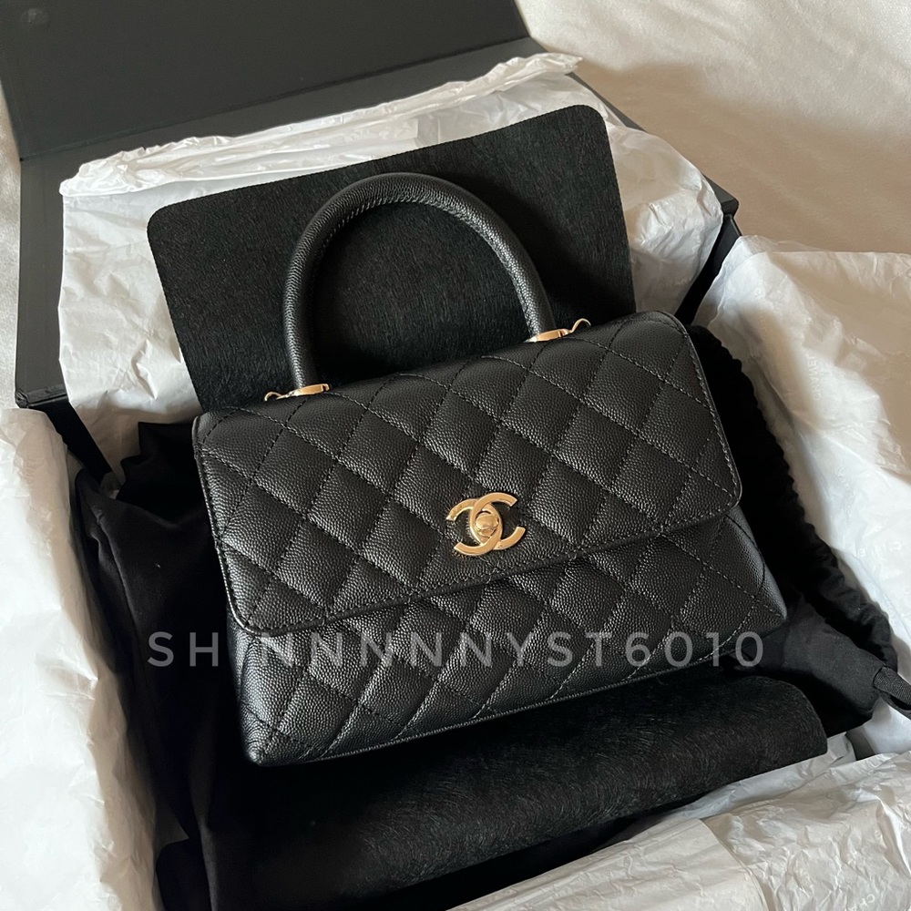 Chanel Authentic coco handle black small bag